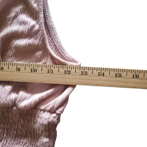 Urban Outfitters Women's Pink Crop Top Small Smocked band - Picture 10 of 12
